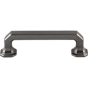 Top Knobs TK287AG Chareau Emerald Pull 3 3/4 Inch CC Ash Gray